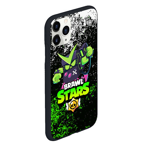 Чехол iPhone 11 Pro матовый BRAWL STARS VIRUS 8-BIT / 3D-Черный – фото 2