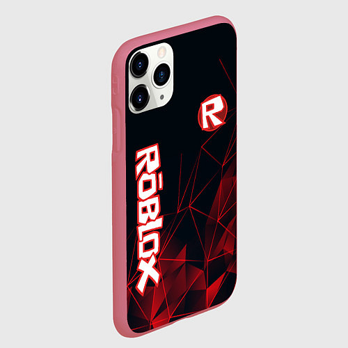 Чехол iPhone 11 Pro матовый ROBLOX / 3D-Малиновый – фото 2