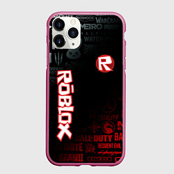 Чехол iPhone 11 Pro матовый ROBLOX, цвет: 3D-малиновый