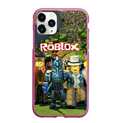 Чехол iPhone 11 Pro матовый ROBLOX, цвет: 3D-малиновый