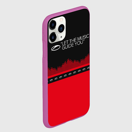 Чехол iPhone 11 Pro матовый ASOT Let The Music Guide You / 3D-Фиолетовый – фото 2