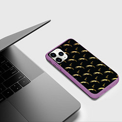 Чехол iPhone 11 Pro матовый Karambit и Desert eagle, цвет: 3D-фиолетовый — фото 2