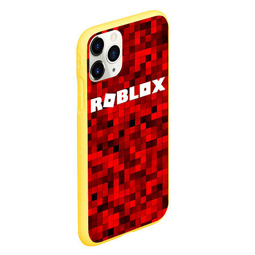 Чехол iPhone 11 Pro матовый Roblox / 3D-Желтый – фото 2