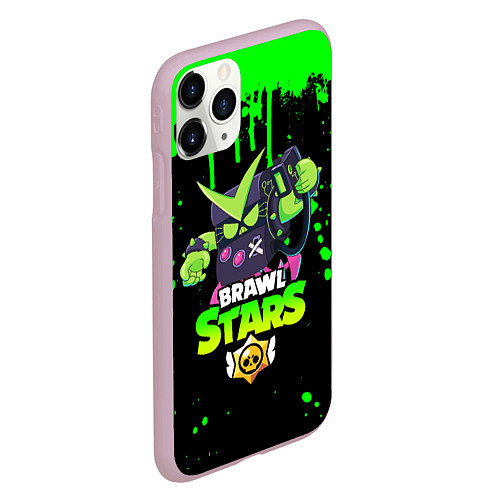 Чехол iPhone 11 Pro матовый BRAWL STARS VIRUS 8-BIT / 3D-Розовый – фото 2