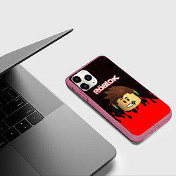 Чехол iPhone 11 Pro матовый ROBLOX, цвет: 3D-малиновый — фото 2