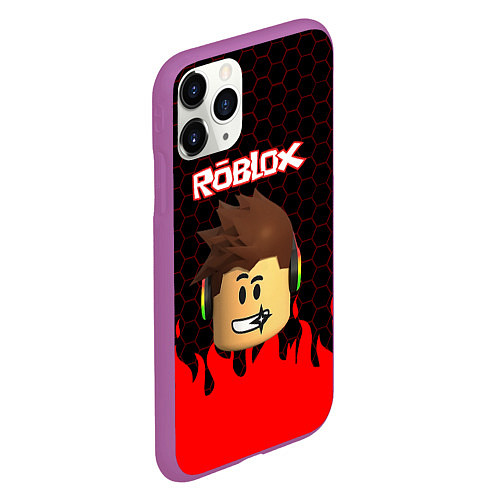 Чехол iPhone 11 Pro матовый ROBLOX / 3D-Фиолетовый – фото 2