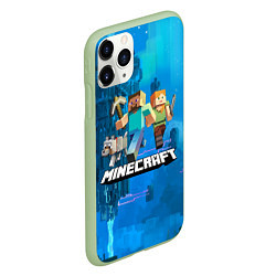 Чехол iPhone 11 Pro матовый Minecraft Майнкрафт, цвет: 3D-салатовый — фото 2