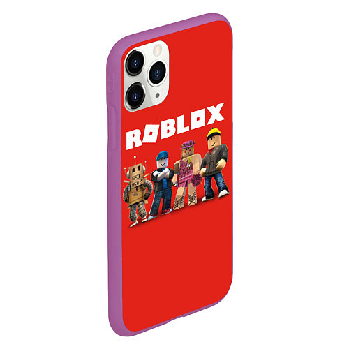 Чехол iPhone 11 Pro матовый ROBLOX / 3D-Фиолетовый – фото 2