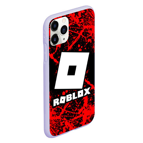 Чехол iPhone 11 Pro матовый Roblox / 3D-Светло-сиреневый – фото 2