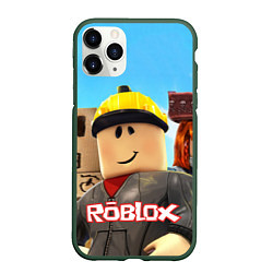 Чехол iPhone 11 Pro матовый ROBLOX, цвет: 3D-темно-зеленый