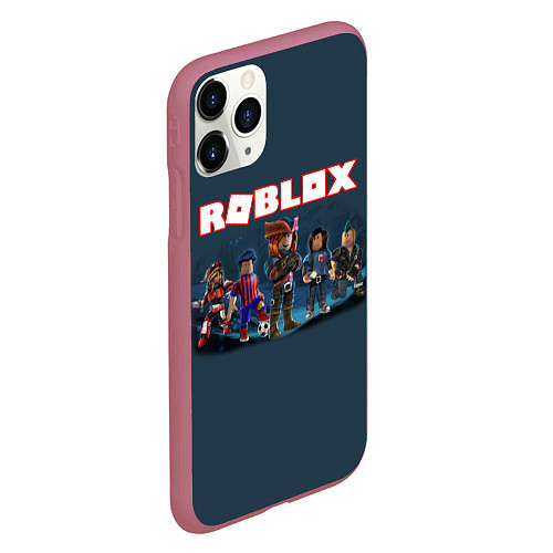 Чехол iPhone 11 Pro матовый ROBLOX / 3D-Малиновый – фото 2