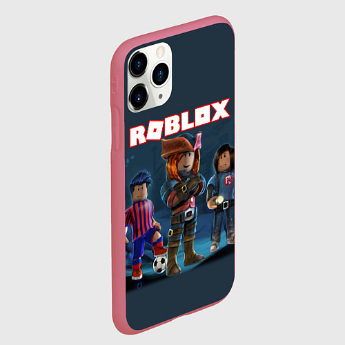 Чехол iPhone 11 Pro матовый ROBLOX / 3D-Малиновый – фото 2