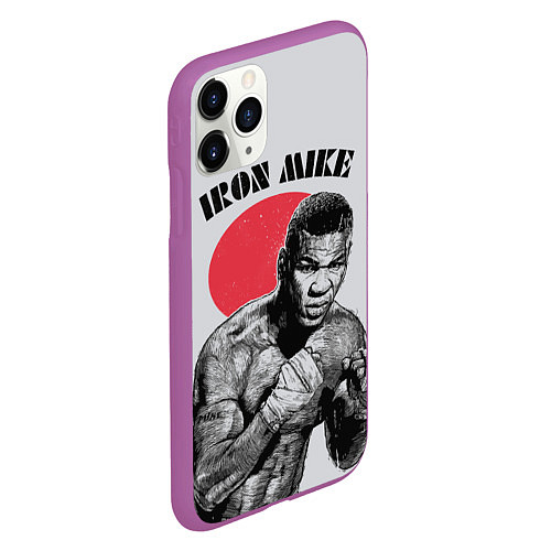 Чехол iPhone 11 Pro матовый Iron Mike / 3D-Фиолетовый – фото 2