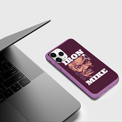 Чехол iPhone 11 Pro матовый Mike Tyson, цвет: 3D-фиолетовый — фото 2