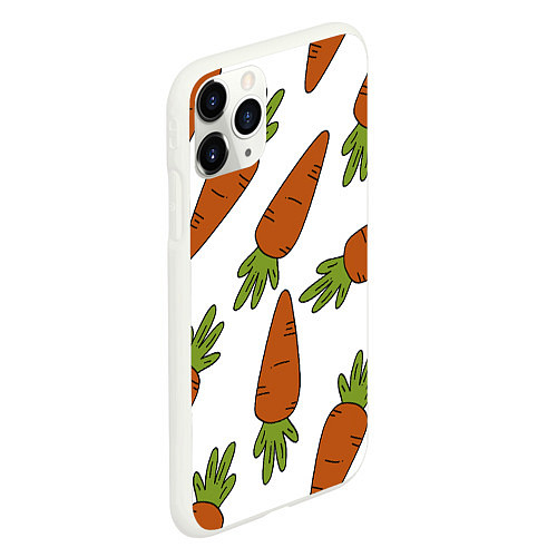 Чехол iPhone 11 Pro матовый Морковь / 3D-Белый – фото 2