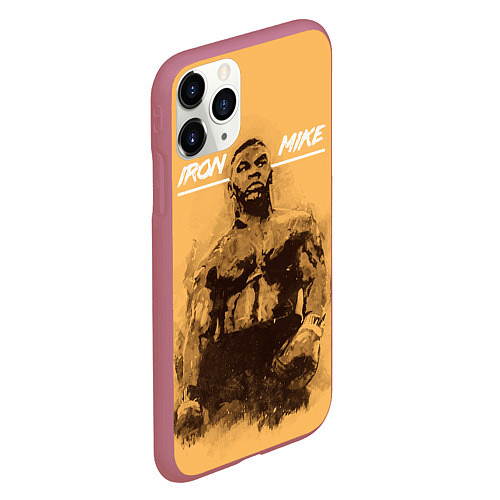 Чехол iPhone 11 Pro матовый Iron Mike / 3D-Малиновый – фото 2