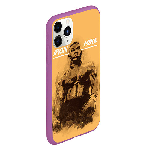 Чехол iPhone 11 Pro матовый Iron Mike / 3D-Фиолетовый – фото 2