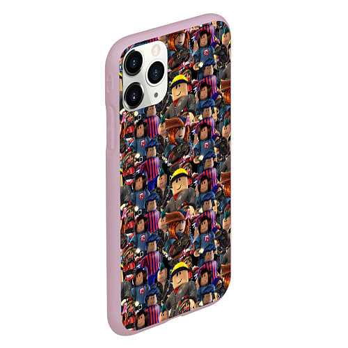 Чехол iPhone 11 Pro матовый ROBLOX / 3D-Розовый – фото 2