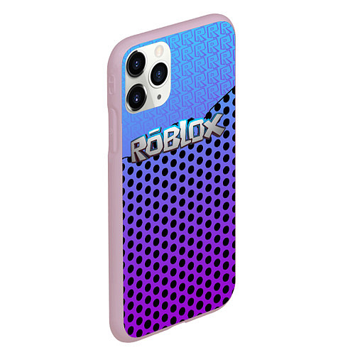 Чехол iPhone 11 Pro матовый Roblox Gradient Pattern / 3D-Розовый – фото 2