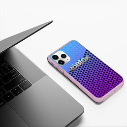 Чехол iPhone 11 Pro матовый Roblox Gradient Pattern, цвет: 3D-розовый — фото 2