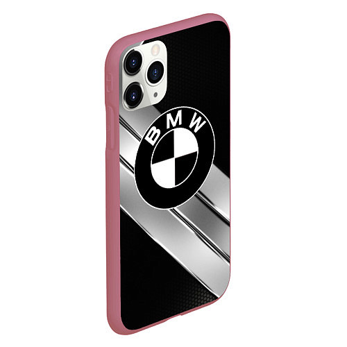 Чехол iPhone 11 Pro матовый BMW / 3D-Малиновый – фото 2