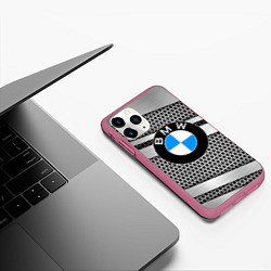 Чехол iPhone 11 Pro матовый BMW, цвет: 3D-малиновый — фото 2