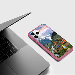 Чехол iPhone 11 Pro матовый HEROES, цвет: 3D-малиновый — фото 2