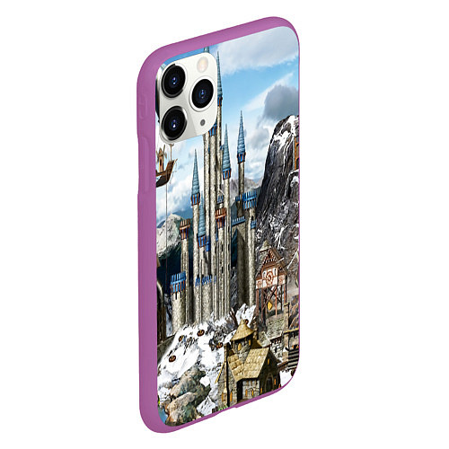 Чехол iPhone 11 Pro матовый HEROES / 3D-Фиолетовый – фото 2