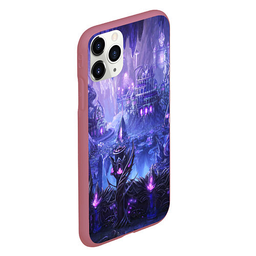 Чехол iPhone 11 Pro матовый HEROES / 3D-Малиновый – фото 2