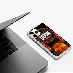 Чехол iPhone 11 Pro матовый DOOM ETERNAL, цвет: 3D-белый — фото 2