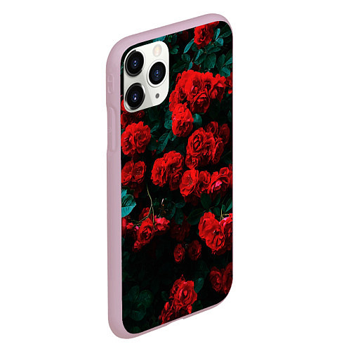 Чехол iPhone 11 Pro матовый Розы / 3D-Розовый – фото 2