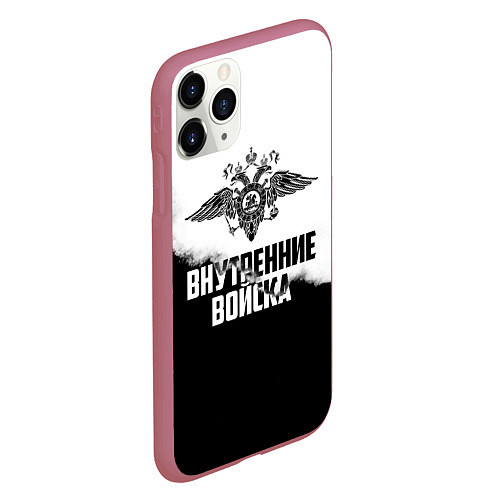 Чехол iPhone 11 Pro матовый Внутренние Войска / 3D-Малиновый – фото 2