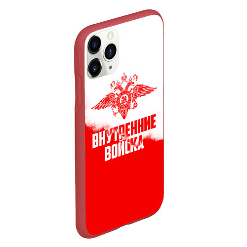 Чехол iPhone 11 Pro матовый Внутренние Войска / 3D-Красный – фото 2