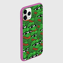 Чехол iPhone 11 Pro матовый Pepe The Frog, цвет: 3D-фиолетовый — фото 2