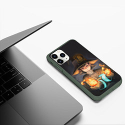 Чехол iPhone 11 Pro матовый Fire Force ??8, цвет: 3D-темно-зеленый — фото 2