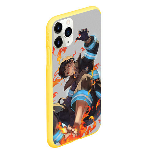 Чехол iPhone 11 Pro матовый FireForce / 3D-Желтый – фото 2