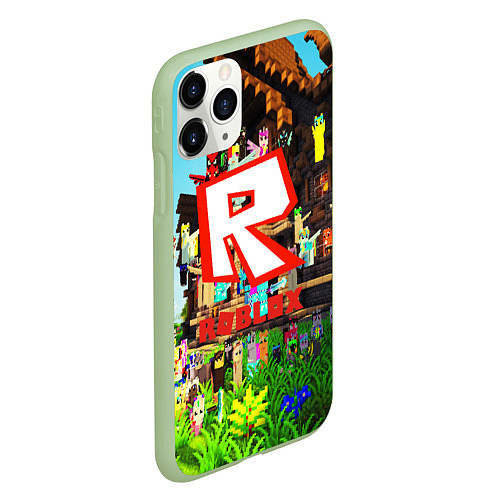 Чехол iPhone 11 Pro матовый ROBLOX / 3D-Салатовый – фото 2