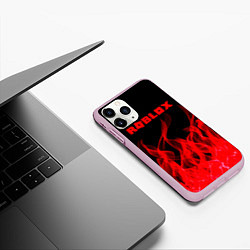 Чехол iPhone 11 Pro матовый ROBLOX, цвет: 3D-розовый — фото 2