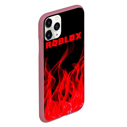 Чехол iPhone 11 Pro матовый ROBLOX / 3D-Малиновый – фото 2