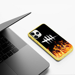 Чехол iPhone 11 Pro матовый DEAD BY DAYLIGHT, цвет: 3D-желтый — фото 2