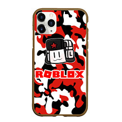 Чехол iPhone 11 Pro матовый ROBLOX, цвет: 3D-коричневый