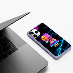 Чехол iPhone 11 Pro матовый BRAWL STARS SANDY, цвет: 3D-светло-сиреневый — фото 2