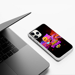 Чехол iPhone 11 Pro матовый BRAWL STARS SANDY, цвет: 3D-белый — фото 2