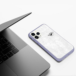 Чехол iPhone 11 Pro матовый Tony Ferguson крылья на спине, цвет: 3D-светло-сиреневый — фото 2