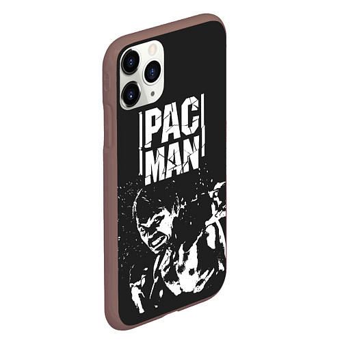 Чехол iPhone 11 Pro матовый Pac Man / 3D-Коричневый – фото 2