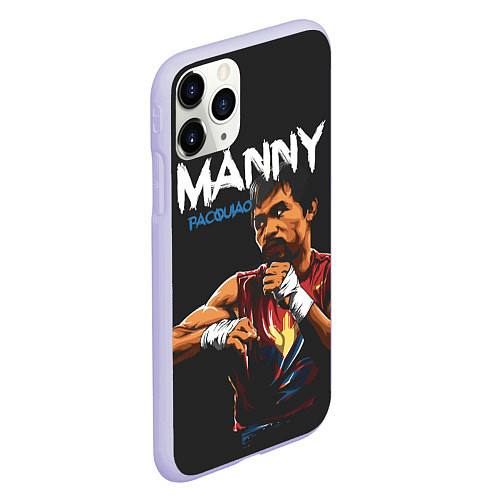 Чехол iPhone 11 Pro матовый Manny / 3D-Светло-сиреневый – фото 2