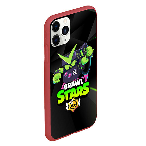 Чехол iPhone 11 Pro матовый BRAWL STARS VIRUS 8-BIT / 3D-Красный – фото 2