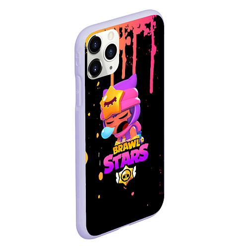 Чехол iPhone 11 Pro матовый BRAWL STARS SANDY / 3D-Светло-сиреневый – фото 2