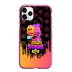 Чехол iPhone 11 Pro матовый BRAWL STARS SANDY, цвет: 3D-малиновый