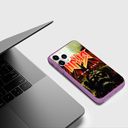 Чехол iPhone 11 Pro матовый Ария, цвет: 3D-фиолетовый — фото 2